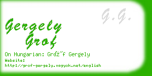 gergely grof business card